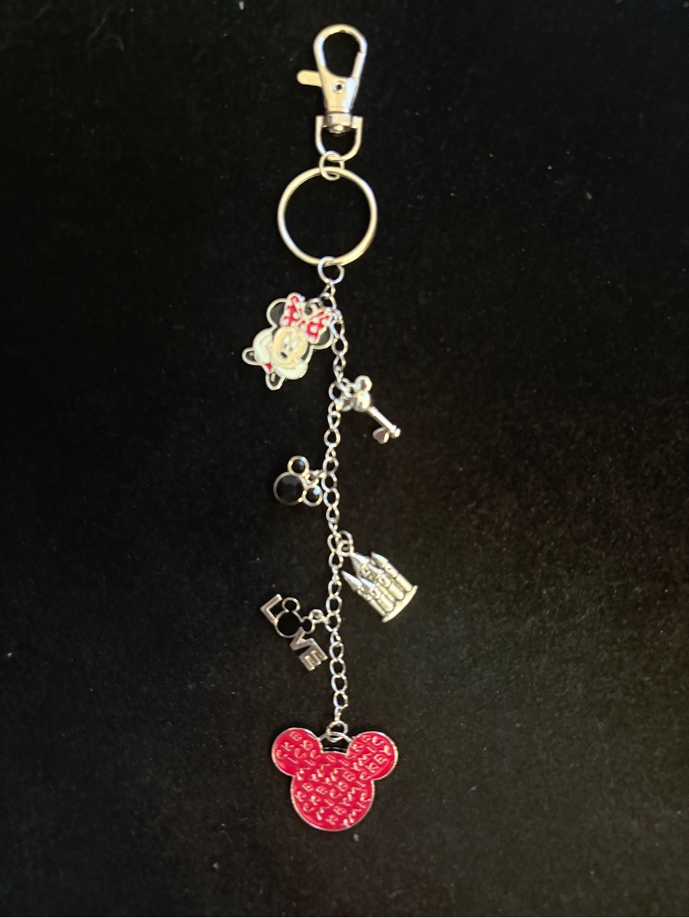 Mickey and Minnie Mouse themed bag Charm Keychain/clip